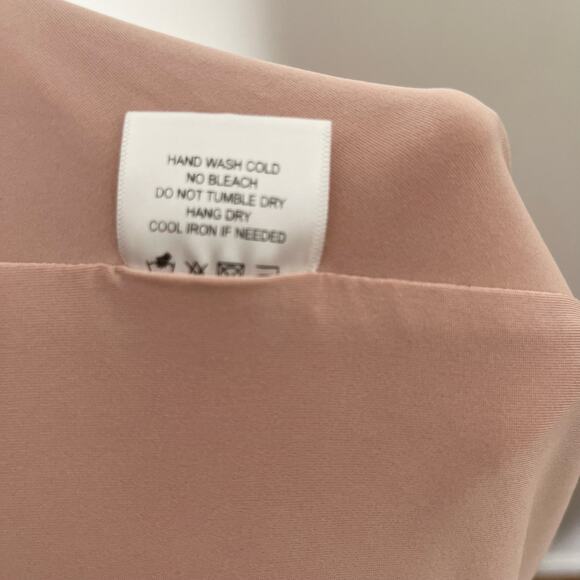 NBD Women's Buttercup Maxi Dress Size Medium Pink Blush V Neck High Slit Slinky - Picture 8 of 10